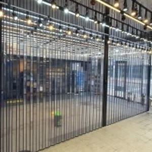 자바라문 홀딩도어 칸막이 접이식주름문 투명