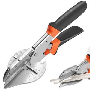 덕트 가위 앵글 전단 45-135도 마이터 커터 핸드 가위  휴대용 가위의 SK-5 강철 블레이드