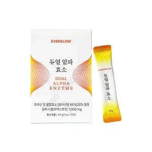 듀얼 알파 효소 알파CD 지흡효소 에버슬로우 3g x 15포 tr
