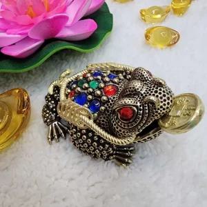 황동 삼족두꺼비 풍수소품 재물운 엽전 개업 선물 디자인소품 식당 음식점