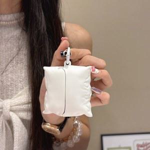 소프트 이어폰 블루투스 헤드셋 필로우 실리콘 케이스 커버 창의적인 화이트 버즈 3 3D 갤럭시 프로 삼성 케이스용