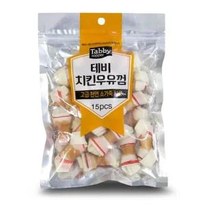 15P 강아지 치킨 우유껌 테비 개껌 강아지껌 개껌 힘줄세븐펫터키츄