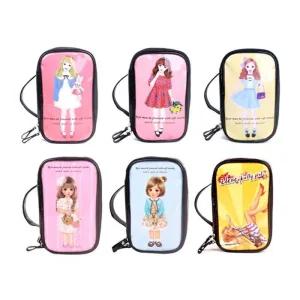 [아우트]에나멜 소녀 주머니파우치 일러스트 파우치