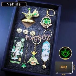  원신 캐릭터 키링세트 무기 신의눈 일러스트 책갈피 키체인 세트 나히다 종려 호두 방랑자
