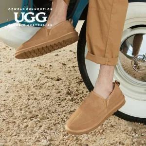 [정품] 호주 에버어그 UGG 포터 슬립온 3컬러 소가죽 남성 양털 모카신 방수 AS5016