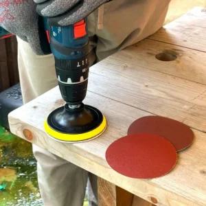 전동드릴용 원형사포 샌딩패드 빼빠 400방