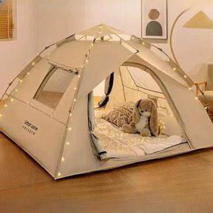 원터치 난방 텐트 실내난방텐트 침대수면텐트 냉태 방한용 실내 사각 보온 야외 침실 침대용