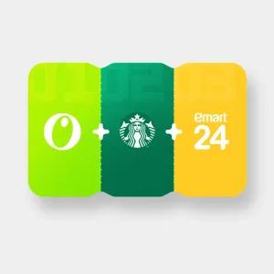 T 우주패스 올리브영&스타벅스&이마트24 1개월 이용권