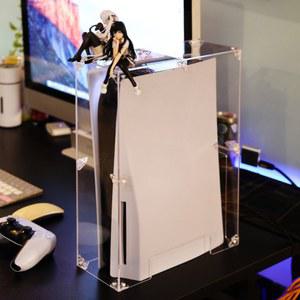 플스5 투명 프로 하드 거치용 본체 박스 엑스박스 호환 본체용 핸들