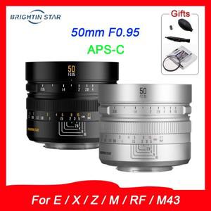 Fuji X Canon-EF-M Nikon Z M4/3 마운트 카메라용 Brightin Star 50mm F0.95 MF APS-C 인물 렌즈