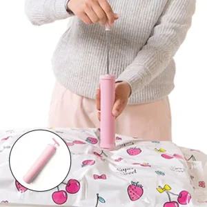 수동 진공압축기 여행용수동압축기 압축팩진공압축기 여행용흡입기 이불보관압축기