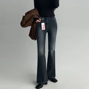 [에이와비] [140.150ver] #AWABMADE:_다크발열기모롱부츠컷팬츠 -키작녀/기장선택/1color/4size