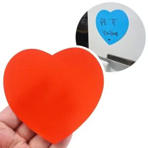 컬러 하트 대형 스티커 10cm 2P 10장 무지 메모스티커 대형스티커 하트스티커 컬러스티커 컬러하트스티커
