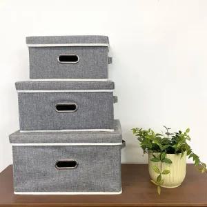 패브릭정리함 리빙박스 소품정리함 덮개포함 패브릭정리함 패브릭리빙박스 옷수납함
