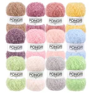 털실나라 퐁그리 수세미 뜨개실 12종 세트, 플라워부케, 1세트