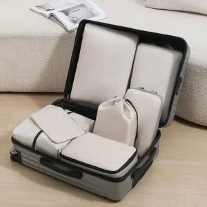 캐리어 압축파우치 여행용파우치 4종세트 압축팩 옷압축 수납파우치 다용도파우치