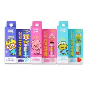 뽀로로 립큐어 3종 (뽀로로1개+ 루피1개 +크롱1개) 24년제조, 1개