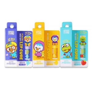 뽀로로 립큐어 3종 (뽀로로1개+ 패티1개 +크롱1개) 24년제조, 1개