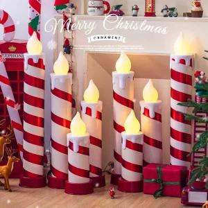 대형 LED 캔들 무드등 조명 장식 세트 초대형 양초 촛불 크리스마스 포토존 소품 카페