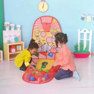 키더스 멀티플레이 골대 미니농구골대 슈팅연습 타겟피칭 볼풀공 던지기 스포츠 장난감 어린이