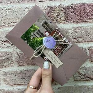 청첩장봉투스티커 에폭시 투명 실링왁스 스티커 퍼플