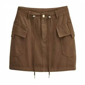여자 겨울치마 카고 미니 건빵 스커트 사계절