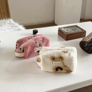 생리대파우치 뽀글이 가방 곰돌이 에코백이너백파우치