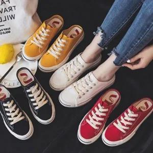 [S41641W]빈티지 운동화슬리퍼 뮬스니커즈 4컬러