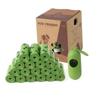 강아지배변 멍멍캡슐케이스+향기배변봉투18롤세트(그린)