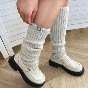 [SBC0ODP]팔토시 두툼한 울 니삭스 로리타 양말 Y2K