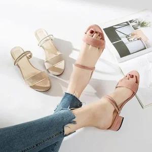 [SW18Z3Z]신발 심플한 세무두줄 여름 슬리퍼 샌들