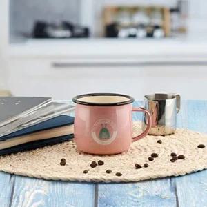 퀸센스 컵 법랑머그컵 380ml 핑크