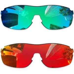콤바인 8 프리미엄 편광 미러 교체 렌즈 오클리 EV 제로 패스 OO9308 선글라스용 그린 + 파이어 레드 26487