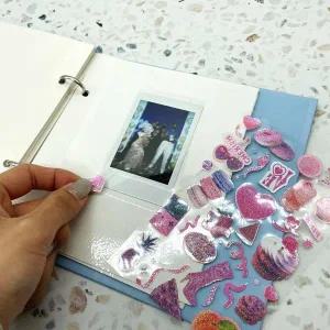 네컷 앨범 블루 사진첩 포토북 인생사진 접착식 성장앨범