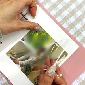 인생사진 포토북 접착식 사진첩 네컷 핑크 앨범 성장앨범