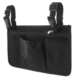 휠체어 사이드 수납 가방 옥스포드 천 내구성 가벼운 팔걸이 정리 걸이형 보행기 유모차 액세서리