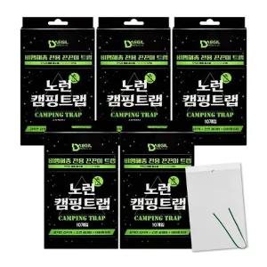 노런 캠핑트랩 10매x5개 야외용 걸이형 파리 끈끈이 날파리 초파리 D