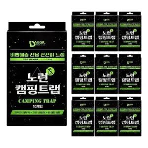 노런 캠핑트랩 10매x10개 걸이형 끈끈이 날파리 초파리 나방 퇴치 D