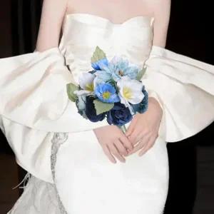 웨딩 신부 다목적 꽃 인공 결혼식 파티 부케 기념일 들러리 조화
