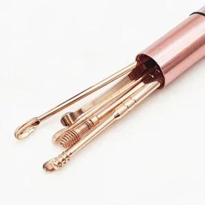 세트 휴대용 스텐 로즈골드 귀이개 귀지청소기