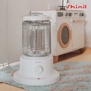 [신일전자][26년형] 오방난로 전기히터 적외선 원통형 가정용 사무실 전기난로 난방기 화이트 SEH-HS1000WR