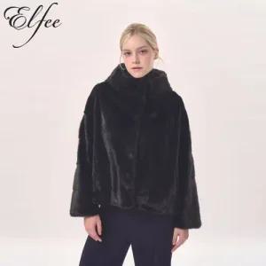 [진도]풀스킨 휘메일밍크 후드 코트(블랙)