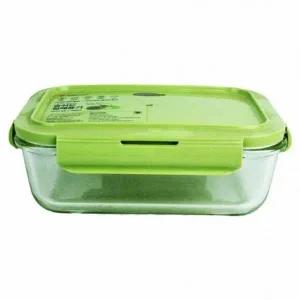 1860ml(873198) 숨쉬는 직사각 밀폐용기 5호 오븐락 김치통 유리반찬통