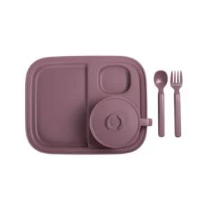 나인웨어 식판 포크 숟가락 어린이 식기 SET 바이올렛