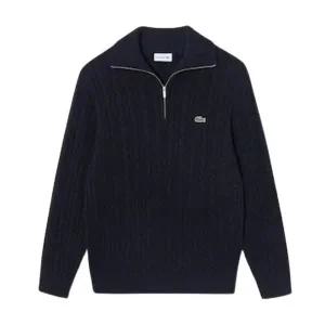 라코스테 정품 [매장 정가 279,000] 남성 케이블 반집업 와이드 카라...