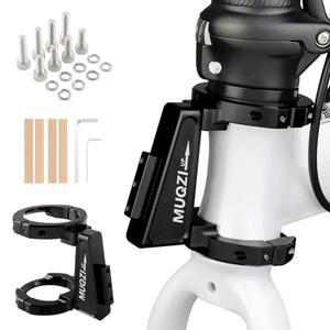 알루미늄 합금 접이식 자전거 앞 가방 캐리어 마운트 어댑터 조정 가능한 클램프 링 Brompton 용 선반