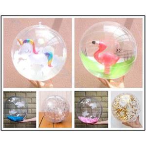 팽창식 투명 스팽글 비치 볼, 물 장난감, 스포츠, 배구, 골드 파우더 풍선, 사진 소품