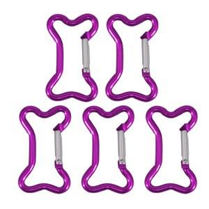 5Pcs 뼈 모양 스프링 걸쇠 알루미늄 합금 스냅 후크 클립 고리 Carabiner 하드웨어