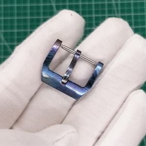 티타늄 다마스커스 시계 버클, 핸드워치 액세서리 18mm, 1 개