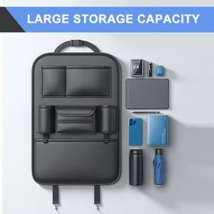 SEAMETAL 올인원 카시트 백 보관 가방 후크 티슈 홀더가있는 업그레이드 된 6 포켓 자동차 주최자 안티 킥